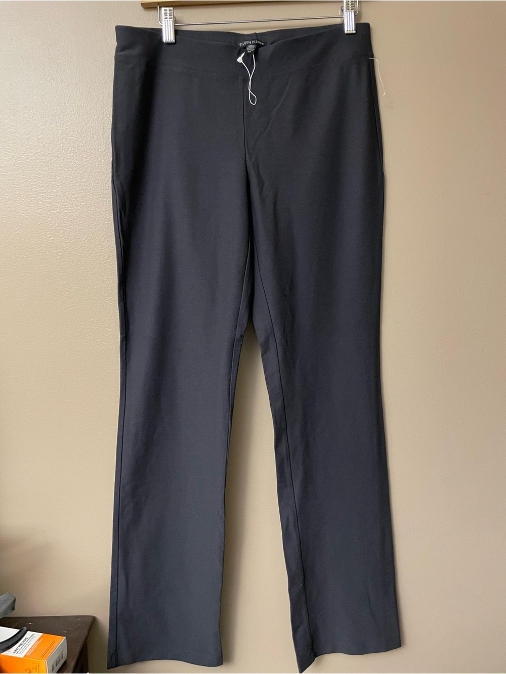 Eileen Fisher charcoal gray stretchy Straight-Leg Pants Sz.S ,M